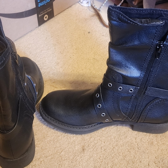 Zodiac black Moto boots size 9 - Picture 1 of 6